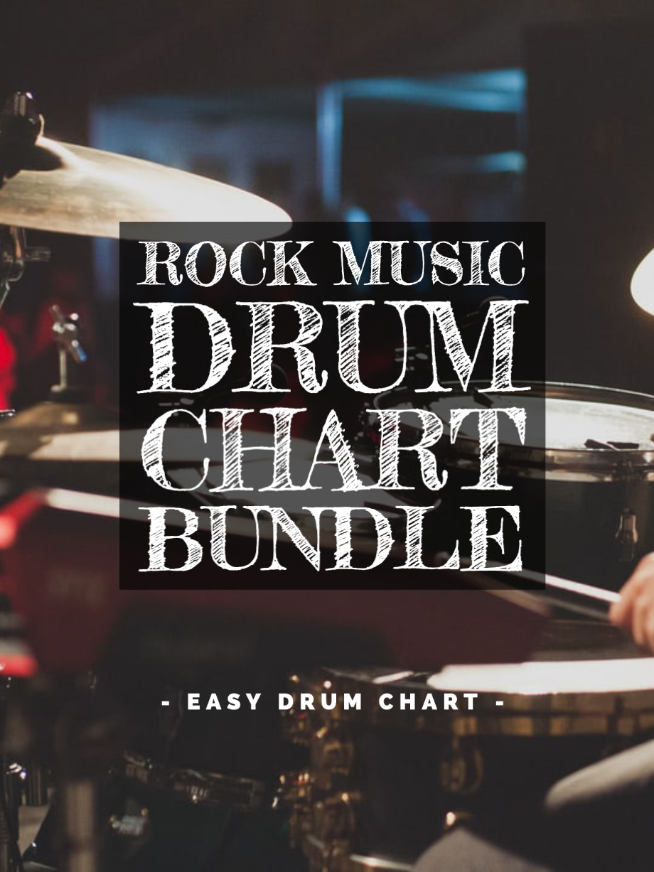 43 Rock Music Drum Chart Bundle