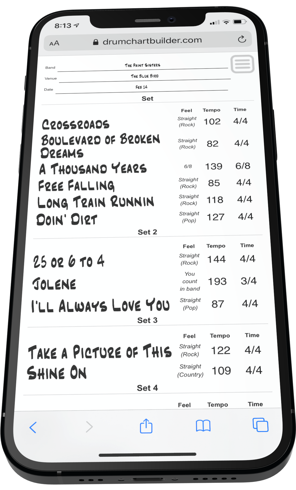 iPHone angled back with setlist-13